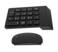 DECORNIJIA Ensemble Clavier Numérique sans Fil Compact Noir Souris Optique, Pavé Numérique pour Ordinateur Portable, Accessoires Informatiques Légers et Portables, Bureau et Maison,