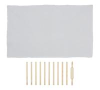 DECORNIJIA Ensemble de 12 Outils pour Poterie avec Rouleau à Pâtisserie en Bois Guides D’Épaisseur Précis Tapis en Lin Naturel Antiadhésif Kit Complet pour Modelage Argile Céramique et