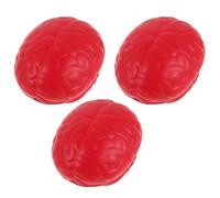 DECORNIJIA Ensemble de 3 Balles de Renforcement Prise pour Seniors, Exercices Mains, Équipement de Thérapie Main, Balle Anti-stress Rouge, Dimensions 7 X 6 X 4 Cm, Aide la