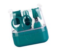 DECORNIJIA Ensemble de Coupe-ongles en Acier Inoxydable et Abs pour Bébé Lames Arrondies Vert Boîte de Rangement Pratique Facile à Tenir pour Garçon et Filles