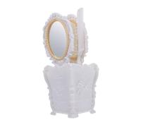 DECORNIJIA Ensemble Peignes Antistatiques 2 Pièces Taille Moyenne Blanc Élégant Portable pour Coiffeuses Professionnelles et Usage Domestique Boîte Pvc Compacte