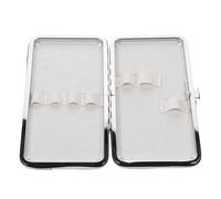 DECORNIJIA Étui de Rangement Blanc pour Pinces à Épiler Pochette Compacte en PU Compartiments Multiples Organiseur Pratique pour Outils de Maquillage et Extensions de Cils Transport