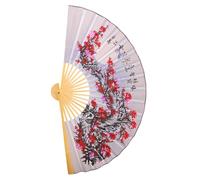 DECORNIJIA Éventail Décoratif Chinois Mural Léger 0,9 M Fait Main en Papier et Bambou Style Oriental Élégant pour Salon Asiatique et Décorations de Mariage