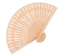 DECORNIJIA Éventail Pliant en Bois Naturel Parfumé Ventilateur Vintage Asiatique Portable pour Mariage et Soirée Dansante Accessoire Décoratif Rétro Pliable Éventail Chinois Élégant pour