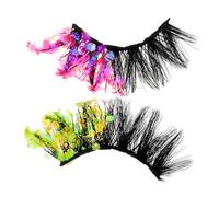 DECORNIJIA Extensions De Colorées Faux À Paillettes Pour Maquillage Féminin Fêtes Événements