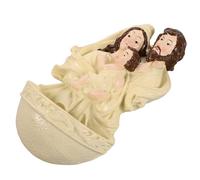 DECORNIJIA Figurine de Crèche Résine Stable Pendentif Jésus à Suspendre Décoration Murale Religieuse pour Noël Cadeau Catholique pour Baptême et Pendaison de Crémaillère