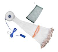 DECORNIJIA Filet à Lancer Main pour Au Filet Épervier Renforcé avec Anneau Aluminium Appâts pour Eau Douce et Salée Piège à Crevettes