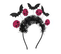 DECORNIJIA Halloween Skull And Bat Headband Unique Decor Headpiece For Halloween Party Cosplay Props For Day Of The Dead And Costume Events