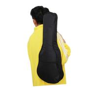 DECORNIJIA Housse Ukulélé Imperméable avec Mousse Renforcée Sac à Dos Double Épaule pour Instruments à Cordes Acoustiques Folk Noir
