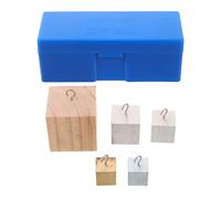 DECORNIJIA Jeu de Cubes Carrés de Densité en Aluminium, Cuivre, Fer et Bois - Kit Scientifique Complet pour Expériences de Physique, Mesure de Masse et Volume - Matériel Pédagogique