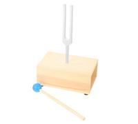 DECORNIJIA Jeu de Diapasons en Alliage d'Aluminium 528 Hz Coffret Bois de Pin pour Thérapie Sonore et Éducation