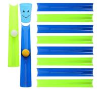 DECORNIJIA Jeu de Groupe de Défi Pipeline 10 Pièces en Plastique Coloré, 1 Balle Dure, 1 Balle de Ping-Pong et 1 Gobelet, pour Journées Sportives et Team Building en Style Aléatoire