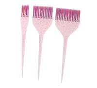 DECORNIJIA Kit De 3 Pinceaux Professionnels Pour Teinture Capillaire Pailletés à Long Manche Format Compact Pour Débutants Salon Maison Voyage
