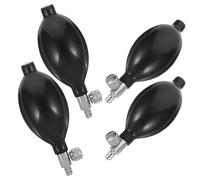 DECORNIJIA Kit de 4 Ampoules de Gonflage Manuelles en Latex Noir Accessoires de Remplacement pour Tensiomètre avec Valve de Décompression Pompe Manuelle Précise pour Contrôle de Pression à