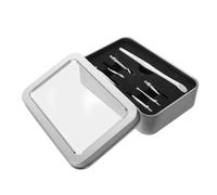 DECORNIJIA Kit de Manucure 6 Pièces en Acier Inoxydable Argenté, Repousse-cuticules Double Embout, Outils Précis pour Soins des Ongles, Compact et Hygiénique, pour Voyage et Nail Art