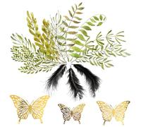 DECORNIJIA Kit de Matériel DIY Cyanotype avec Pochoirs pour Impression Solaire Créative Fournitures Traditionnelles pour Projets Manuels et Loisirs Créatifs