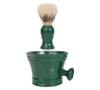 DECORNIJIA Kit de Rasage Complet Brosse de Nettoyage de Barbe Bol à Savonnette à Raser Compact Mousse Riche pour Homme Soins Barbe à Domicile Voyage