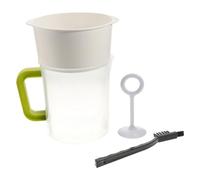 DECORNIJIA Kit Filtre Lait Soja 1,5 l Presse-agrumes Et Brosse, Passoire Multifonction 4 Pièces Pour Lait Végétal, Yaourt Et Ricotta