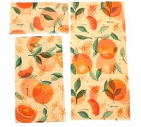 DECORNIJIA la Cire d'abeille 3 Feuilles en Coton Tissu de Conservation Réutilisables et Préservation Naturelle des Aliments pour Emballages Alimentaires Solide
