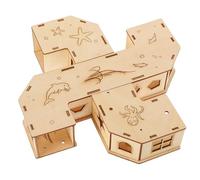 DECORNIJIA Labyrinthe Bois Hamster Tunnel Maison De Jeu Naturelle pour Exercices De Petits Animaux comme Hérissons Et Gerbilles