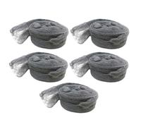 DECORNIJIA Laine D'acier 5pcs pour Bouche-trou à Rats et Joint de Porte de Garage, Matériau Robuste Noir, pour Réparation et Ventilation de Garage