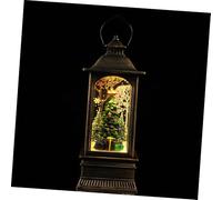 DECORNIJIA Lanterne de Noël LED à Piles Décoration de Table Lumineuse pour Intérieur Ambiance Festive Compacte