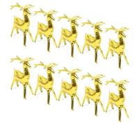 DECORNIJIA Lot de 10 Ballons de Renne de Noël en Film d'Aluminium Doré 815 X 50 CM Décoration de Fête Festive Ballon d'Ambiance pour Maison École Restaurant et Événements