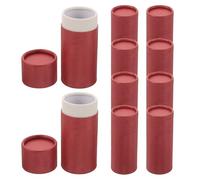 DECORNIJIA Lot de 10 Boîtes Cylindriques en Papier Rouge 50 Ml pour Rangement Pratique, Emballage Présent Multifonction, Boîte à Thé et Conservation Ménagère Cuisine et Maison Organisée