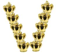 DECORNIJIA Lot De 10 Breloques Miniatures De Couronne Dorée 1,7x1,8 Cm Pvc Léger Diy Bijoux Créatifs Artisanat Présent Noël Hiver