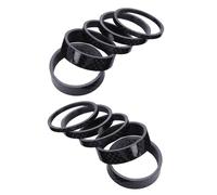 DECORNIJIA Lot de 10 Entretoises de Potence en Fibre de Carbone pour Vélo Rondelles de Direction 3Mm 5Mm et 10Mm Compatibles VTT et Vélo de Route Kit D’Espacement Précis pour Pivot 1-1/8