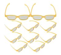 DECORNIJIA Lot de 10 Lunettes 3D Jaunes en Polycarbonate, Légères et Confortables, pour Films, Jeux Vidéo et Home Cinéma la Maison, Compatibles PC et Télévision, Verres Oculaire,