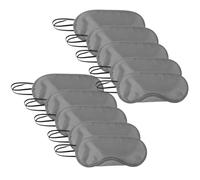DECORNIJIA Lot de 10 Masques de Sommeil Jetables en Polyester Masque Yeux Anti-Lumière Couleur Gris Foncé Confortable et Léger pour Voyage Sieste et Repos
