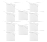 DECORNIJIA Lot de 10 Pochettes à Bijoux en Microfibre Blanches 6x6 Cm, Paquet de Rangement pour Bijoux, Colliers et Bracelets, Emballage Présent Léger et Doux pour Mariage et Occasions