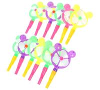 DECORNIJIA Lot de 12 Sifflets Moulin à Vent en Plastique Coloré, Jouets Sifflants pour Fêtes D’garçon et Filles, Accessoires Amusants Légers et Sûrs, Présents pour Couleur Couleur Aléatoire