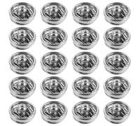 DECORNIJIA Lot de 120 Boutons-Pression Métalliques Argentés Ronds Plats 6 MM pour Couture DIY Mini Boutons-Pression pour Vêtements Poupée Vestes et Manteaux Fermetures à Pression Solides