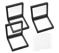 DECORNIJIA Lot De 13 Pièces Boîte De Rangement Ongles Acrylique Transparente 9x9 Cm Support Nail Art Professionnel Pour Salon Manucure Avec 3 Boîtes Fines Et 10 Bandes De Présentation