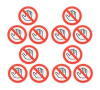 DECORNIJIA Lot de 15 Autocollants Ronds de Sécurité «ne Pas Toucher» Auto-adhésifs en Pvc, Diamètre 25 Mm, Panneaux D'avertissement Industriels pour Prévention des Accidents en Atelier