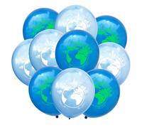 DECORNIJIA Lot de 16 set de Ballons en Latex 12 Pouces à Paillettes Bleu Clair Blanc et Bleu Foncé Décoration Anniversaire Bébé Ornements Festifs pour Fête et Photo