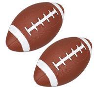 DECORNIJIA Lot de 2 Ballons de Rugby Gonflables 17 CM en PVC Solide pour Garçon et Filles Entraînement Scolaire et Jeux D’Équipe Ballon de Rugby Professionnel Léger et Portable Plein Air