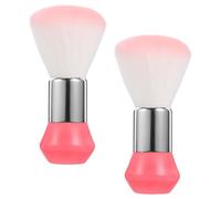 DECORNIJIA Lot de 2 Brosses à Plumeau de Barbier Douces en Nylon 14,5 X 8,4 Cm - Plumeau de Cou Coiffeur Portable pour Nettoyage des Cheveux Coupés - Accessoire Professionnel et