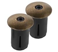 DECORNIJIA Lot de 2 Embouts de Guidon en Alliage D'aluminium Électrolytique, Bouchons de Poignée Couleur Cuivre Antique, Compatibles VTT et Vélos de Route, Accessoires Vélo Robustes