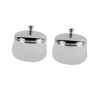 DECORNIJIA Lot de 2 Gobelets Ronds en Verre Dépoli 100 Ml pour Dissolution de Vernis à Ongles, Nettoyage Manucure, Accessoire Nail Art Professionnel Usage Salon et Domicile