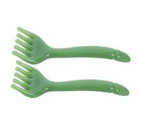 DECORNIJIA Lot De 2 Masseurs De Cuir Chevelu à Griffes En Résine Verte, Peigne De Massage Manuel Multifonction, Équipement Spa Portable Pour Massage Tête, Visage Et Cou, Relaxation Quotidienne