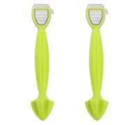 DECORNIJIA Lot de 2 Râpes à Citron Multifonctions Vertes, Outils Pratiques pour Râper Citron, Gingembre et Ail, Presse-citrons Compacts et Légers, Accessoires Cuisine Idéals pour Jus