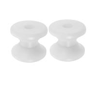 DECORNIJIA Lot de 2 Rouleaux D'ancre Marine en Nylon Blanc Résistant aux Chocs, Grand Modèle 6,1x6,1x5,6 Cm, Rouleaux de Remplacement pour Yacht, Kayak et Bateau, Accessoire Nautique
