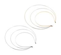 DECORNIJIA Lot de 2 Serrage-têtes Halo en Fer Robuste à Trois Couches, Couronnes Dorée et Argentée pour Coiffures Mariage et Cosplay, Accessoires DIY pour Costumes Hanfu et Fêtes, Bandeaux