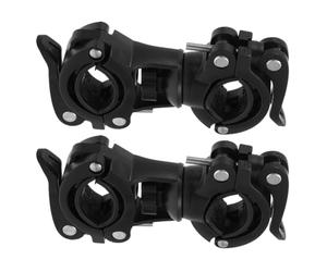 DECORNIJIA Lot de 2 Supports de Lampe Torche Universels à Double Fixation Rapide, Légers et Robustes, Compatibles VTT et Éclairage, Accessoire Pratique pour Sorties en Plein Air