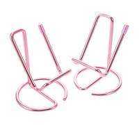 DECORNIJIA Lot de 2 Supports Universels en Fer Rose pour Téléphone et Tablette Support Filaire Stable pour Bureau et Maison Compatible Smartphones, Tablettes et Switch Dissipateur de Chaleur