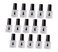 DECORNIJIA Lot De 20 Bouteilles De Vernis à Ongles Vides 8ml Carrées Couvercle Et Pinceau Pour Rangement Et Nail Art Diy Étanches, Accessoires Manucure Portables Pour Usage Professionnel Et Personnel