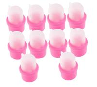 DECORNIJIA Lot de 20 Couvre-ongles Rose Petite Taille pour Dissolvant de Vernis à Ongles, Protection Douce et Pratique pour Manucure et Retrait Ongles, Accessoires pour Usage Professionnel